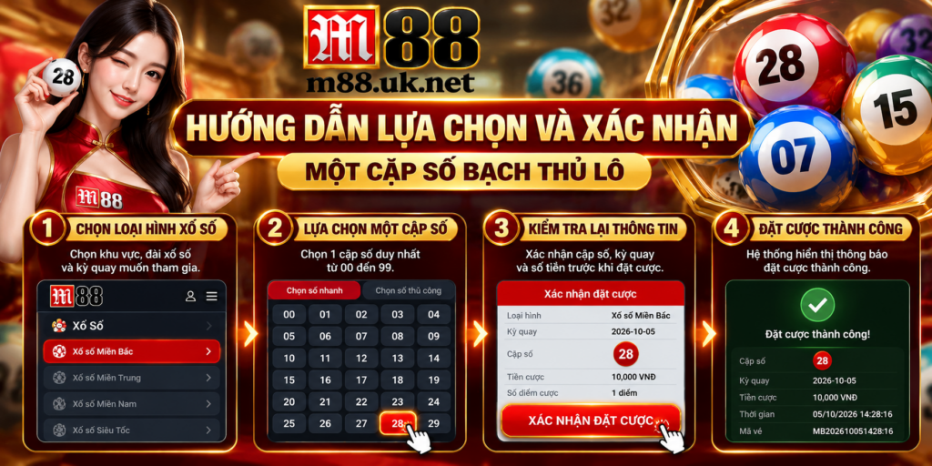 Hướng dẫn lựa chọn và xác nhận một cặp số Bạch Thủ Lô