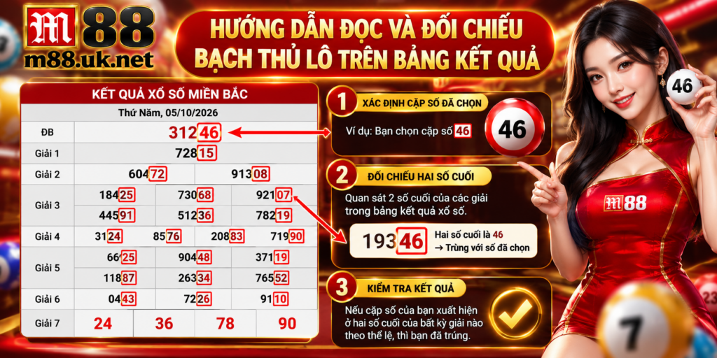 Hướng dẫn đọc và đối chiếu Bạch Thủ Lô trên bảng kết quả