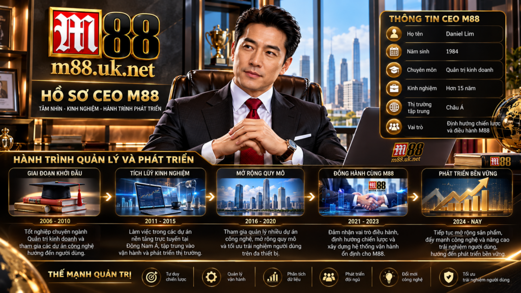Hồ sơ, kinh nghiệm và hành trình quản lý của CEO M88