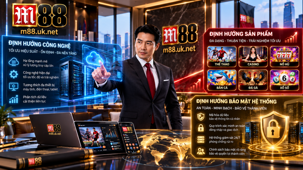 CEO M88 cùng định hướng công nghệ, sản phẩm và bảo mật hệ thống