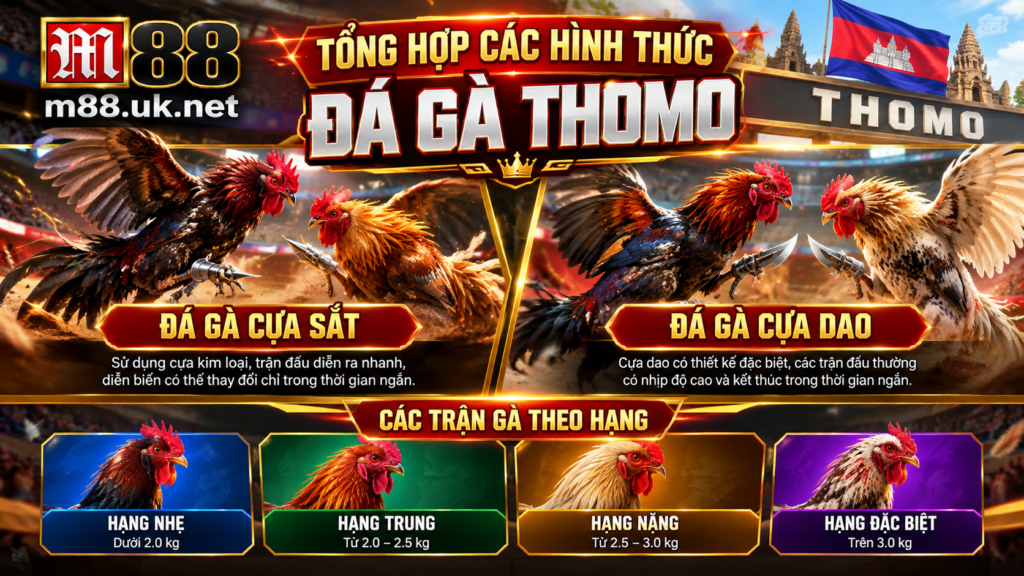 Tổng hợp các hình thức Đá Gà Thomo
