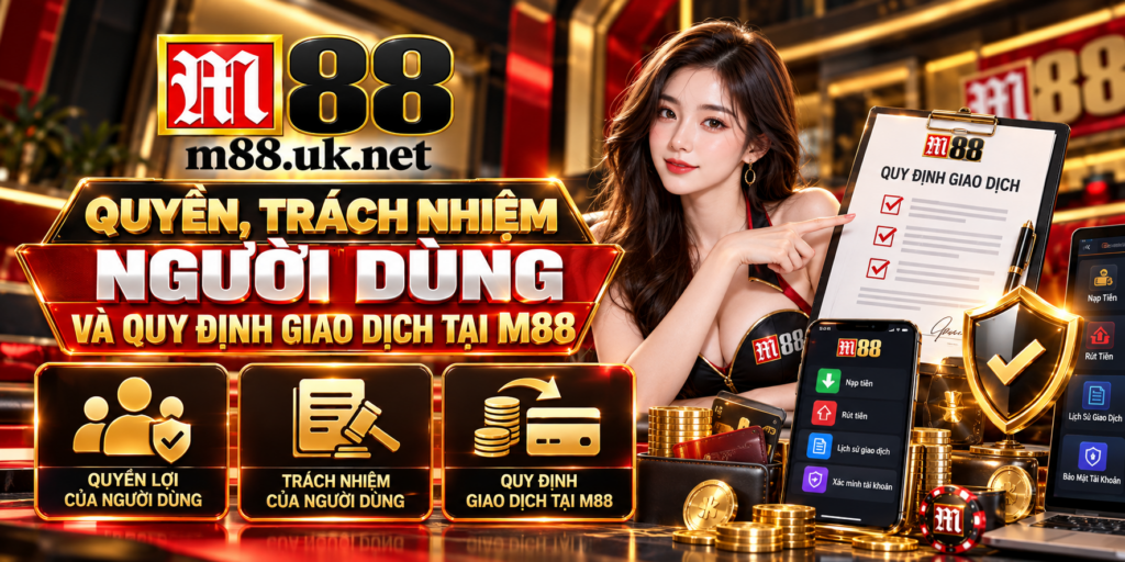Quyền, trách nhiệm người dùng và quy định giao dịch tại M88