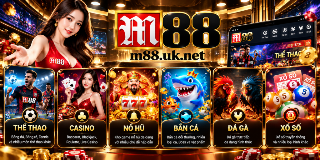 Các sản phẩm và sảnh giải trí nổi bật tại M88