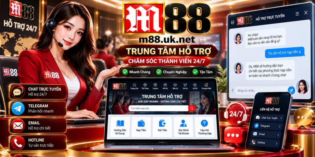 Trung tâm hỗ trợ và chăm sóc thành viên M88
