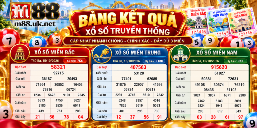 Bảng kết quả Xổ Số Truyền Thống
